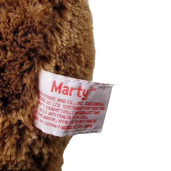 Russ "Marty" Moose Large 18" Plush Stuffed Animal Brown Flannel Antlers